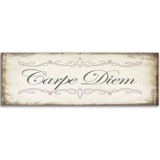 Tableau Carpe Diem Panoramique 100 X 50 Cm Beige