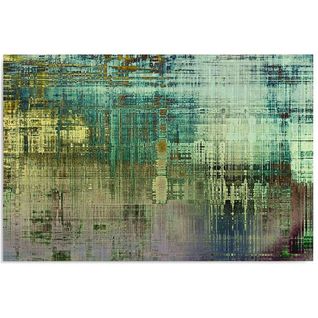 Tableau Bois Abstraction 1 120 X 80 Cm Bleu