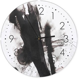 Horloge Murale Artistique Abstraction Élégante 40 X 40 Cm Noir