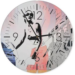 Horloge Murale Femme Stylisée Urbaine Et Tendance 40 X 40 Cm Blanc