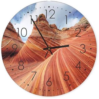 Horloge Paysage Canyon Coloré Pour Déco Intérieure 40 X 40 Cm Orange