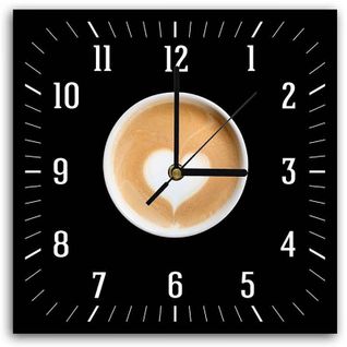 Horloge Murale Design Expresso Amour Pour Une Touche Chaleureuse 30 X 30 Cm Noir