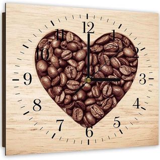 Horloge Murale Bois Et Café Pour Ambiance Chaleureuse 30 X 30 Cm Marron