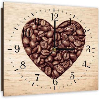 Horloge Murale Bois Et Café Pour Ambiance Chaleureuse 60 X 60 Cm Marron