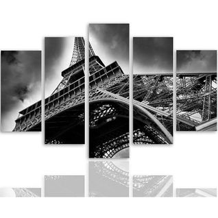 Tableau La Tour Eiffel Dans Les Nuages 200 X 100 Cm Noir