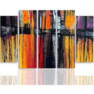 Tableau Abstraction 55 150 X 100 Cm Orange