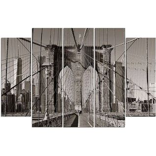 Tableau Le Pont De Brooklyn 300 X 140 Cm Noir