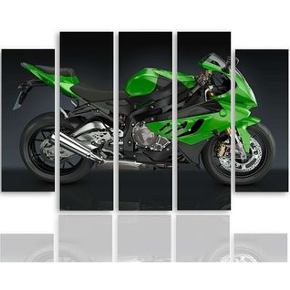 Tableau Une Moto De Sport 250 X 120 Cm Vert