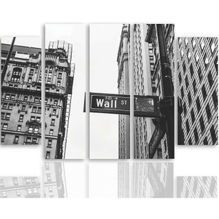 Tableau Wall Street 150 X 100 Cm Noir