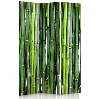 Paravent Bambou Élégant Pour Intérieur Zen Et Naturel 110 X 180 Cm - 1 Face Déco Vert