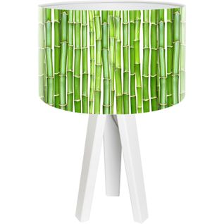 Lampe De Chevet Bois Vert 30x30x45cm