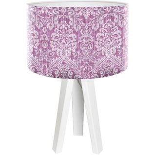 Lampe De Chevet Bois Violet 30x30x45cm