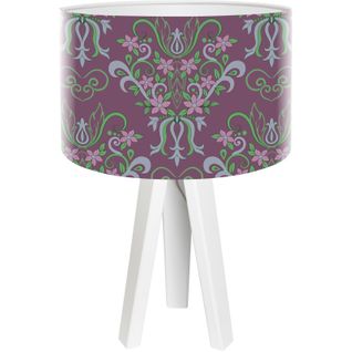 Lampe De Chevet Bois Violet 30x30x45cm