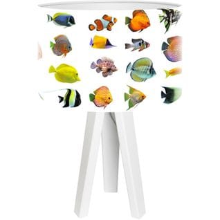 Lampe De Chevet Bois Multicolore 30x30x45cm