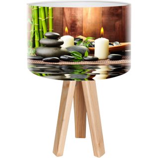 Lampe De Chevet Bois Multicolore 30x30x45cm