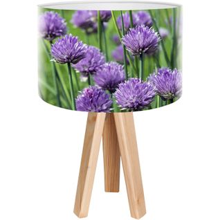 Lampe De Chevet Bois Vert 30x30x45cm