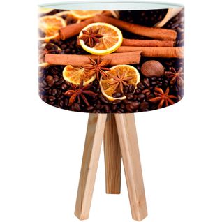 Lampe De Chevet Bois Marron 30x30x45cm