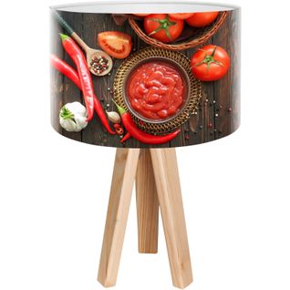 Lampe De Chevet Bois Multicolore 30x30x45cm