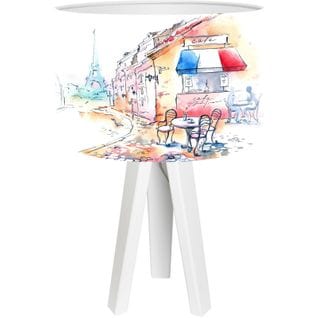 Lampe De Chevet Bois Multicolore 30x30x45cm