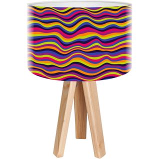 Lampe De Chevet Bois Multicolore 30x30x45cm