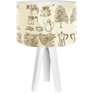 Lampe De Chevet Bois Beige 30x30x45cm