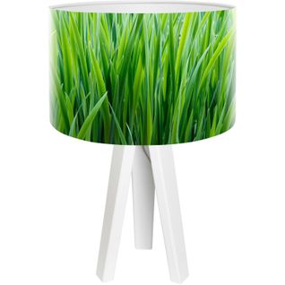 Lampe De Chevet Bois Vert 30x30x45cm