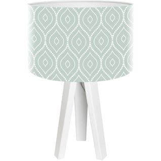 Lampe De Chevet Bois Vert 30x30x45cm