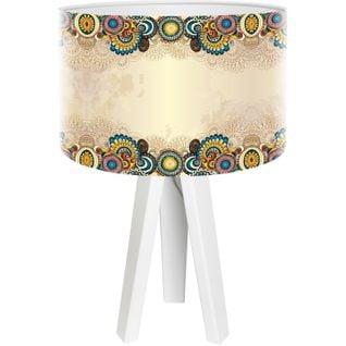 Lampe De Chevet Bois Beige 30x30x45cm