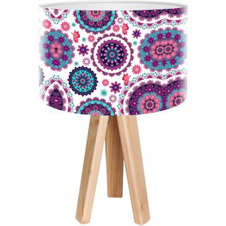 Lampe De Chevet Bois Violet 30x30x45cm