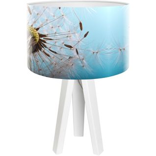 Lampe De Chevet Bois Bleu 30x30x45cm