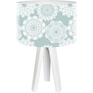 Lampe De Chevet Bois Bleu 30x30x45cm