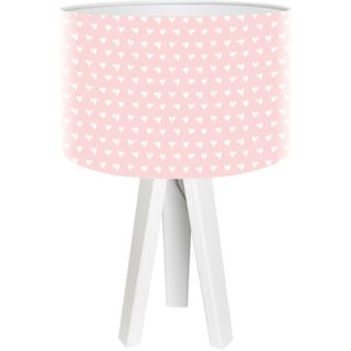 Lampe De Chevet Enfant Trépied Blanc Abat Jour Rose