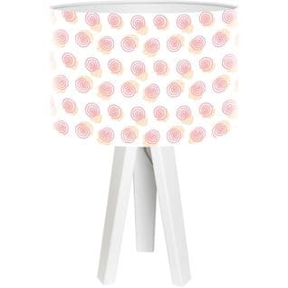 Lampe De Chevet Enfant Trépied Blanc Abat Jour Rose