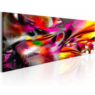 Tableau Expression Ardente 150 X 50 Cm Rouge