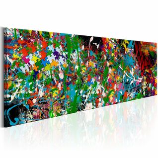Tableau Puzzle Artistique 120 X 40 Cm Multicolore