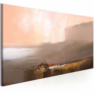 Tableau Fin De L'infini Marron Large 120 X 60 Cm Beige