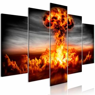 Tableau Explosion Large 200 X 100 Cm Orange