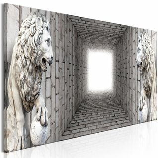 Tableau Lumière Dans Le Tunnel Étroit 150 X 50 Cm Blanc