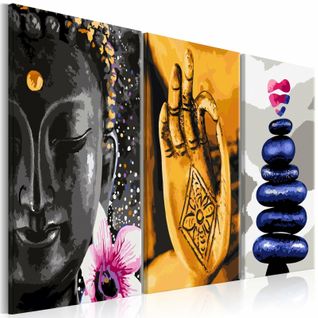 Tableau Triptyque Oriental 120 X 60 Cm Multicolore