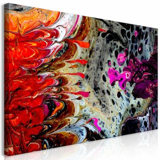 Tableau Peinture Fusion Large 60 X 30 Cm Rouge