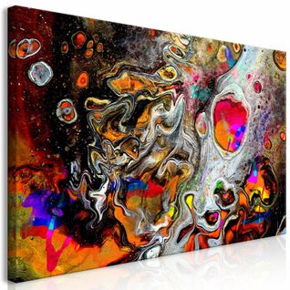 Tableau Peindre L'univers Large 120 X 60 Cm Multicolore