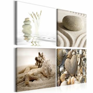 Tableau Plage 90 X 90 Cm Beige