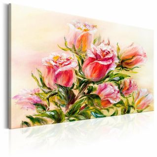 Tableau Merveilleuses Roses 90 X 60 Cm Rose