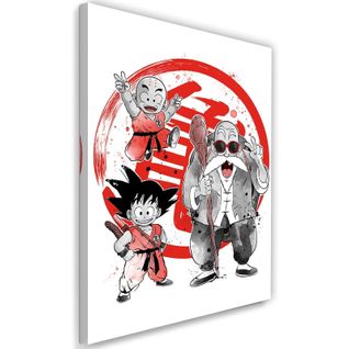 Tableau Dragon Ball Kame School 50 X 70 Cm Rouge