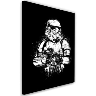 Tableau Star Wars Stormtrooper 50 X 70 Cm Noir