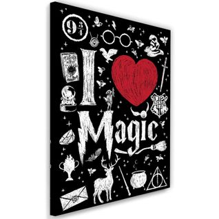 Tableau Harry Potter I Love Magic 50 X 70 Cm Noir