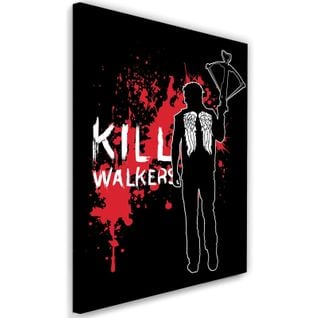 Tableau The Walking Dead Kill Walkers Daryl Dixon 70 X 100 Cm Noir