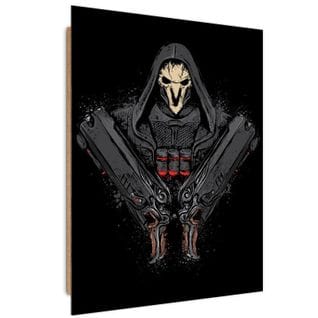 Tableau Bois Mort Remorque 40 X 60 Cm Noir