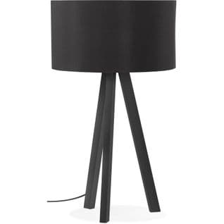Lampe De Table Résine Noir 36x36x64cm