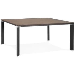 Table De Réunion Bois Foncé 160x160x74,5cm